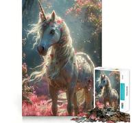 Puzzle per adulti con unicorno,1000 pezzi,gioco di logica,regalo,taglio di alta precisione,rilassante,attività di gruppo al chiuso (38x52cm)