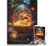 Puzzle per adulti con uovo di drago e aura luminosa, 1000 pezzi, gioco di apprendimento, sfida mentale, sorpresa premurosa per le celebrazioni, dimensioni 50x75cm