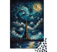 Puzzle per adulti con vista sul lago e sulla Torre Eiffel, 1000 pezzi, per adolescenti dai 12 anni in su, regali per la vigilia di Natale, 1000 pezzi (75x50 cm)
