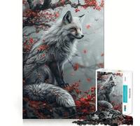 Puzzle per adulti con volpe Kitsune mistica, 1000 pezzi, gioco per l'esercizio mentale, antistress, da assemblare, regalo perfetto (38x52cm)