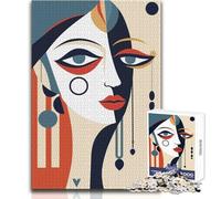 Puzzle per adulti con volto di donna Picasso, 1000 pezzi, attività interattiva, divertente e commovente, regalo memorabile, dimensioni 38x26cm
