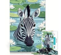 Puzzle per adulti con zebra nello stagno delle ninfee,1000 pezzi,divertente per sviluppare la memoria,con incastri stabili e parti che non si spostano Compatto e divertente per i momenti di gioco