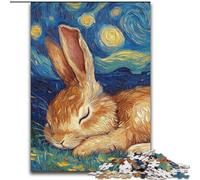 Puzzle per adulti "Coniglio cielo stellato" da 1000 pezzi, per età 14+, decorazioni per la casa, giochi per famiglie, regali di compleanno di Natale (26x38cm)