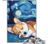 Puzzle per adulti Corgi Night Sky da 1000 pezzi, per età 14+, decorazioni per la casa, giochi per famiglie, regali di compleanno di Natale (26x38cm)