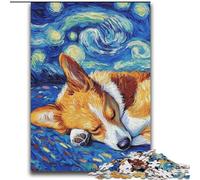 Puzzle per adulti Corgi Night Sky da 2000 pezzi, per età 14+, decorazioni per la casa, giochi per famiglie, regali di compleanno di Natale (70x100cm)