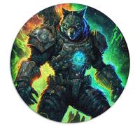 Puzzle per adulti Cosmic Space Wolves, 1000 pezzi, puzzle rotondo, livello di abilità: principiante, ideale come regalo di compleanno e per le feste (67,5x67,5cm)