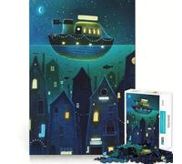 Puzzle per adulti "Creature sottomarine" da 1000 pezzi,gioco di logica e divertimento mentale con tecnologia di taglio laser avanzata,sfida divertente per ingannare il tempo (38x52cm)