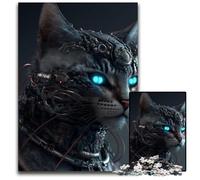Puzzle per adulti "Cyborg Cat" da 1000 pezzi, gioco interattivo per famiglie, sfida mentale, giocattolo educativo 26X38CM/10,23x14,96 pollici