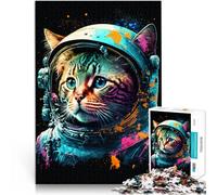 Puzzle per adulti da 1.000 pezzi Puzzle di Gatto Astronauta Giochi educativi Sollievo dello Stress Vacanze a Casa Uccidi Tempo per Adolescenti di 14 Anni e oltre 50x70cm
