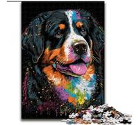 Puzzle per adulti da 1000 pezzi a forma di cane colorato in legno, perfetto come decorazione fai da te o regalo di compleanno, 50x75cm, gioco interattivo per famiglie