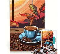 Puzzle per adulti da 1000 pezzi a forma di chicchi di caffè, gioco pratico, difficile e stimolante, ideale come regalo per tutta la famiglia 50x75cm