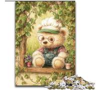Puzzle per adulti da 1000 pezzi a forma di orsetto dei cartoni animati,puzzle da 1000 pezzi per il divertimento in famiglia,perfetto per le vacanze e le serate di gioco interattive (26x38cm)