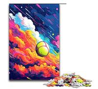 Puzzle per adulti da 1000 pezzi a forma di palla da tennis di Splatters Un sacco di puzzle colorati e spessi giocattoli divertenti da gioco 1000 pezzi