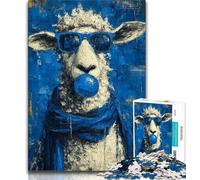 Puzzle per adulti da 1000 pezzi a forma di pecora, sfida difficile antistress, ogni pezzo è unico, gioco divertente e stimolante per tutta la famiglia (38x26cm)