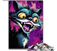 Puzzle per adulti da 1000 pezzi a forma di scoiattolo in legno,perfetto come decorazione fai da te o regalo di compleanno,50x75cm,divertente artigianato per tutta la famiglia,perfetto per compleanni