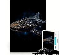 Puzzle per adulti da 1000 pezzi a forma di squalo balena,gioco di logica,taglio di precisione,bordi lisci,regalo perfetto per riunioni di famiglia (50x75cm)