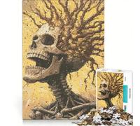Puzzle per adulti da 1000 pezzi a forma di teschio con cervello esplosivo gioco rilassante interazione genitore-figlio regalo di compleanno regalo di viaggio 50x75cm