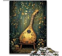 Puzzle per adulti da 1000 pezzi a forma di violino, giocattolo educativo intellettuale decomprimente, ideale come regalo per tutta la famiglia (dimensioni 50x75cm)