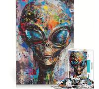 Puzzle per adulti da 1000 pezzi a tema alieno XI, gioco pratico, ideale per passare il tempo durante le vacanze a casa e per rafforzare l'amore di coppia 38x52cm