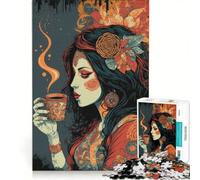 Puzzle per adulti da 1000 pezzi a tema "Amiamo il caffè" un gioco pratico per le vacanze in casa ideale per passare il tempo e rafforzare l'amore tra le coppie 50x75cm