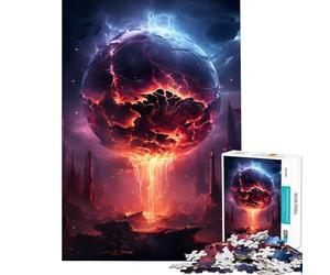 Puzzle per adulti da 1000 pezzi a tema anime "Distruzione della Terra" gioco educativo e stimolante per tutta la famiglia ideale come regalo (dimensioni 38x26cm)