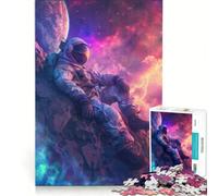 Puzzle per adulti da 1000 pezzi a tema astronauta spaziale Gioco rilassante e interattivo che stimola l'analisi e la logica amici e familiari 38x52cm