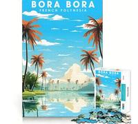 Puzzle per adulti da 1000 pezzi a tema Bora Bora,divertente attività di assemblaggio,stimolante per la mente,gioco rilassante,regalo di Natale 38x52cm