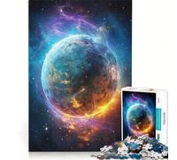 Puzzle per adulti da 1000 pezzi a tema esopianeti, ideale per giochi in famiglia e antistress, con poster e foglio di curiosità abbinati 38x52cm