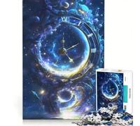 Puzzle per adulti da 1000 pezzi a tema fantasy con orologio spaziale, gioco divertente, rilassante e stimolante per la mente, ideale come elemento della lista dei desideri con Babbo Natale 50x75cm
