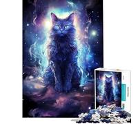 Puzzle per adulti da 1000 pezzi a tema Gatto Spaziale Cosmico gioco educativo e stimolante ideale per il relax e le attività in famiglia perfetto come regalo di compleanno (dimensioni 38x26cm)