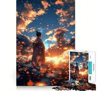 Puzzle per adulti da 1000 pezzi a tema Geisha in stile anime,ideale per stimolare,con tagli precisi e allineamento perfetto Divertimento assicurato per tutta,perfetto per una serata in famiglia
