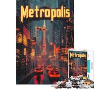 Puzzle per adulti da 1000 pezzi a tema metropoli cyberpunk Gioco rilassante antistress ideale come regalo per tutta la famiglia (dimensioni 38x26cm)