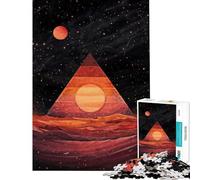 Puzzle per adulti da 1000 pezzi a tema notturno triangolare gioco pratico perfetto per decorare la casa compleanni e Natale (dimensioni 38x26cm)