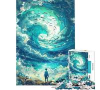 Puzzle per adulti da 1000 pezzi a tema oceani gioco rilassante antistress ideale come regalo per tutta la famiglia (dimensioni 38x52cm)