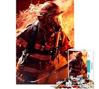 Puzzle per adulti da 1000 pezzi a tema pompieri e fuoco gioco rilassante sfida per l'intelligenza e la mente giocattolo che crea dipendenza ottimo regalo attività per tutta la famiglia (50x75cm)