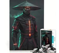 Puzzle per adulti da 1000 pezzi a tema samurai cyberpunk, gioco impossibile, migliora la memoria, con pezzi a incastro di forma casuale 38x52cm