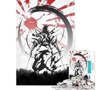 Puzzle per adulti da 1000 pezzi a tema Samurai Ink ideale per compleanni Natale decorazioni per la casa e giochi per famiglie dai 14 anni in su 38x52cm