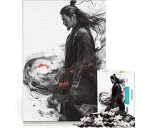 Puzzle per adulti da 1000 pezzi a tema Samurai un gioco educativo divertente e spiritoso con poster e foglio di curiosità abbinati 50x75cm