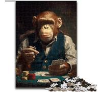 Puzzle per adulti da 1000 pezzi a tema scimpanzé, difficili da completare ma divertenti e divertenti, regali unici per compleanni e compleanni 26x38cm