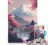 Puzzle per adulti da 1000 pezzi a tema "Sogno giapponese", gioco pratico, ideale per passare il tempo durante le vacanze, con poster abbinato e foglio di curiosità 38x52cm