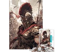 Puzzle per adulti da 1000 pezzi a tema "Soldato spartano in guerra" Gioco educativo ideale come regalo per tutta la famiglia (dimensioni 50x75cm)