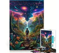 Puzzle per adulti da 1000 pezzi a tema UFO e incanto celeste, con bordi precisi, gioco stimolante per la mente, gioco tranquillo, ideale per compleanni (50x75cm)
