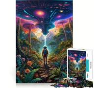 Puzzle per adulti da 1000 pezzi a tema UFO e incanto celeste, taglio premium, divertente e logico, gioco facile, decorazione natalizia da parete (38x26cm)