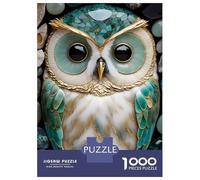 Puzzle Per Adulti Da 1000 Pezzi Abstract Jade Owl Kintsugi Puzzle Per Adulti, Gioco Rompicapo Divertente E Umoristico, Regali Unici Per Compleanno E Natale 70x50cm/1000pcs
