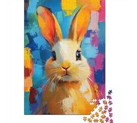 Puzzle Per Adulti Da 1000 Pezzi Abstract Rabbit Painting Art Puzzle Per Adulti Gioco Pratico Migliora La Memoria Attività Divertenti A Casa 70x50cm/1000pcs