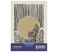 Puzzle Per Adulti Da 1000 Pezzi Abstract Sun & Plants Puzzle Giochi Rilassanti Taglio Di Precisione Interazione Genitore-figlio 38x26cm/1000pcs