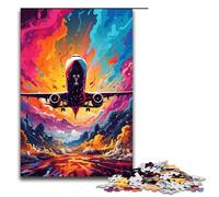 Puzzle per adulti da 1000 pezzi aerei circondati da schizzi Tanti colori per puzzle colorati per bambini Puzzle in legno giocattolo educativo intellettuale decomprimente 75x50 cm