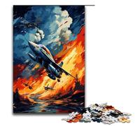 Puzzle per adulti da 1000 pezzi Aerei da combattimento circondati da schizzi Un puzzle colorato Ogni pezzo è unico Un gioco stimolante e divertente per tutta la famiglia Dimensioni 75x50 cm