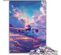 Puzzle per adulti da 1000 pezzi, aereo tra le nuvole, gioco interattivo per famiglie, decorazione fai da te per la casa, sfida per la mente, regalo (dimensioni: 26x38cm)