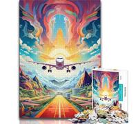 Puzzle per adulti da 1000 pezzi aeroplano colorato per adolescenti giochi divertenti per famiglie ideale come regalo per tutta la famiglia 75x50cm